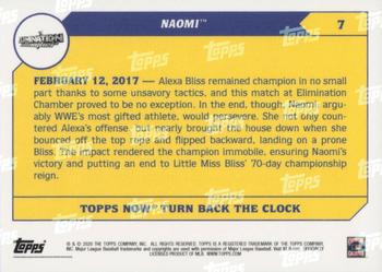 2021 Topps Now WWE Turn Back the Clock #7 Naomi Back