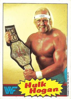 1986 Scanlens WWF Pro Wrestler #1 Hulk Hogan Front