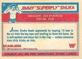 1986 Scanlens WWF Pro Wrestler #6 Jimmy 