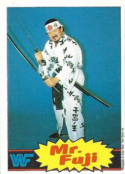1986 Scanlens WWF Pro Wrestler #17 Mr. Fuji Front