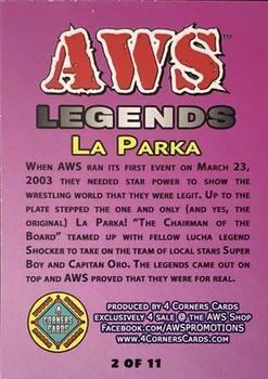 2020 Aws Wrestling Legends Volume 1 #2 La Parka Back