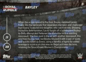 2020 Topps Now WWE #3 Bayley Back