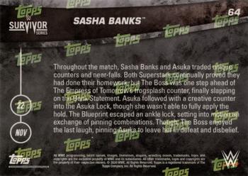 2020 Topps Now WWE #64 Sasha Banks Back