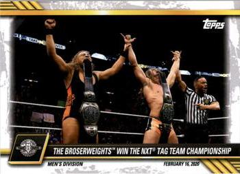 2021 Topps WWE NXT #3 The BroserWeights Win the NXT Tag Team Championship Front