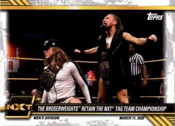2021 Topps WWE NXT #6 The BroserWeights Retain the NXT Tag Team Championship Front