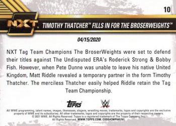 2021 Topps WWE NXT #10 Timothy Thatcher Fills in for The BroserWeights Back