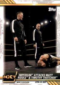 2021 Topps WWE NXT #17 Imperium Attacks Matt Riddle & Timothy Thatcher Front