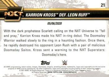 2021 Topps WWE NXT #21 Karrion Kross def. Leon Ruff Back