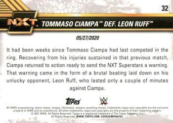 2021 Topps WWE NXT #32 Tommaso Ciampa def. Leon Ruff Back