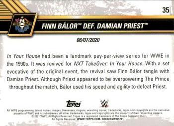 2021 Topps WWE NXT #35 Finn Bálor def. Damian Priest Back