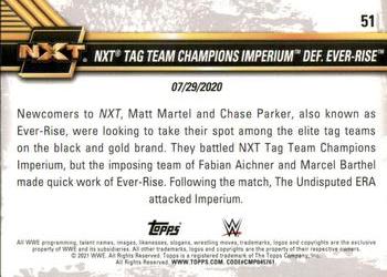 2021 Topps WWE NXT #51 NXT Tag Team Champions Imperium def. Ever-Rise Back