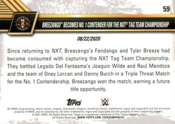 2021 Topps WWE NXT #59 Breezango Becomes No. 1 Contender for the NXT Tag Team Championship Back