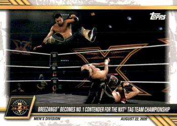 2021 Topps WWE NXT #59 Breezango Becomes No. 1 Contender for the NXT Tag Team Championship Front
