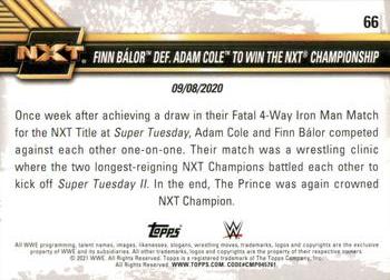 2021 Topps WWE NXT #66 Finn Bálor def. Adam Cole to Win the NXT Championship Back