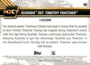 2021 Topps WWE NXT #90 Kushida def. Timothy Thatcher Back