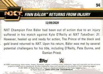 2021 Topps WWE NXT #94 Finn Bálor Returns from Injury Back