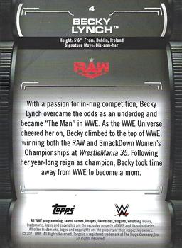 2021 Topps WWE Undisputed #4 Becky Lynch Back