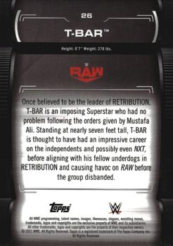 2021 Topps WWE Undisputed #26 T-BAR Back