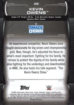 2021 Topps WWE Undisputed #39 Kevin Owens Back