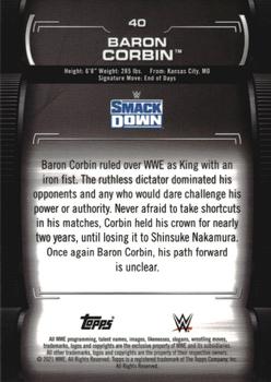 2021 Topps WWE Undisputed #40 Baron Corbin Back