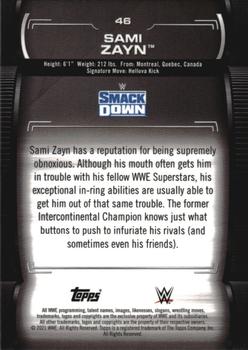2021 Topps WWE Undisputed #46 Sami Zayn Back