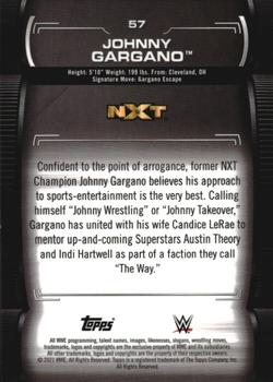2021 Topps WWE Undisputed #57 Johnny Gargano Back