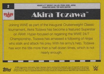 2021 Topps Heritage WWE #2 Akira Tozawa Back