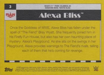 2021 Topps Heritage WWE #3 Alexa Bliss Back