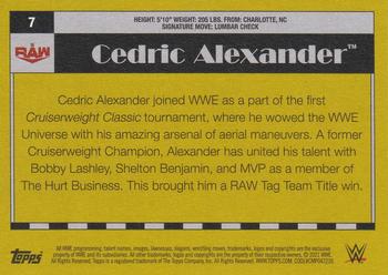 2021 Topps Heritage WWE #7 Cedric Alexander Back