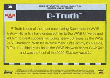 2021 Topps Heritage WWE #38 R-Truth Back
