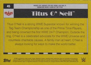2021 Topps Heritage WWE #45 Titus O'Neil Back
