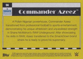 2021 Topps Heritage WWE #56 Commander Azeez Back