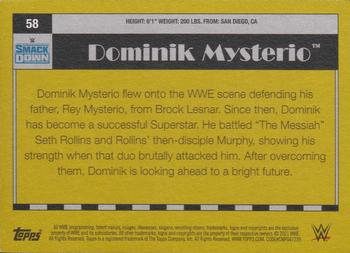 2021 Topps Heritage WWE #58 Dominik Mysterio Back