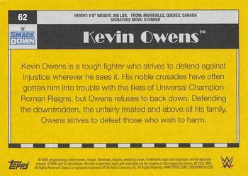 2021 Topps Heritage WWE #62 Kevin Owens Back