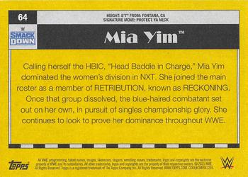 2021 Topps Heritage WWE #64 Mia Yim Back
