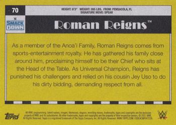 2021 Topps Heritage WWE #70 Roman Reigns Back