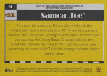 2021 Topps Heritage WWE #91 Samoa Joe Back