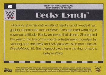 2021 Topps Heritage WWE #98 Becky Lynch Back