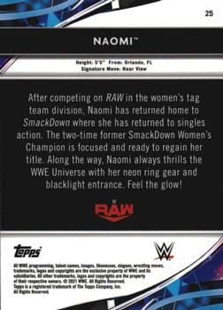 2021 Topps Finest WWE #25 Naomi Back