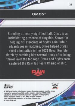 2021 Topps Finest WWE #28 Omos Back