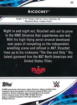2021 Topps Finest WWE #33 Ricochet Back