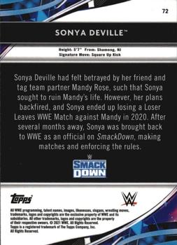 2021 Topps Finest WWE #72 Sonya Deville Back