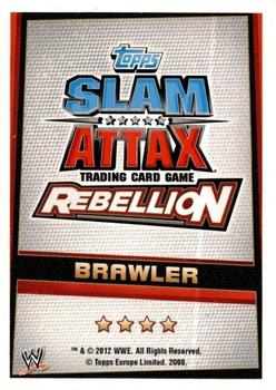 2012 Topps Slam Attax WWE: Rebellion #12 Kane Back