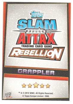 2012 Topps Slam Attax WWE: Rebellion #14 Alberto Del Rio Back