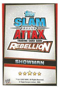 2012 Topps Slam Attax WWE: Rebellion #38 The Rock Back