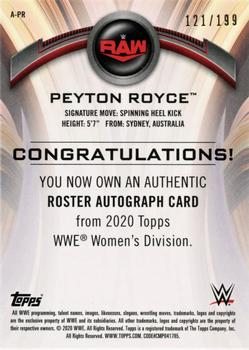 2020 Topps WWE Women's Division - Roster Autographs #A-PR Peyton Royce Back