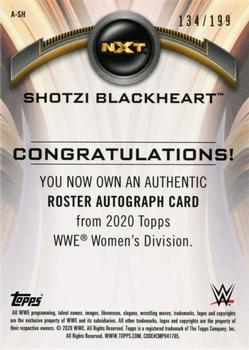 2020 Topps WWE Women's Division - Roster Autographs #A-SH Shotzi Blackheart Back