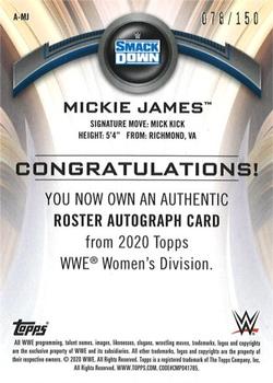 2020 Topps WWE Women's Division - Roster Autographs Pink #A-MJ Mickie James Back
