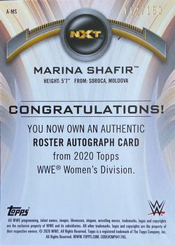 2020 Topps WWE Women's Division - Roster Autographs Pink #A-MS Marina Shafir Back