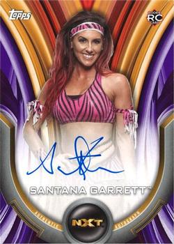 2020 Topps WWE Women's Division - Roster Autographs Purple #A-SG Santana Garrett Front